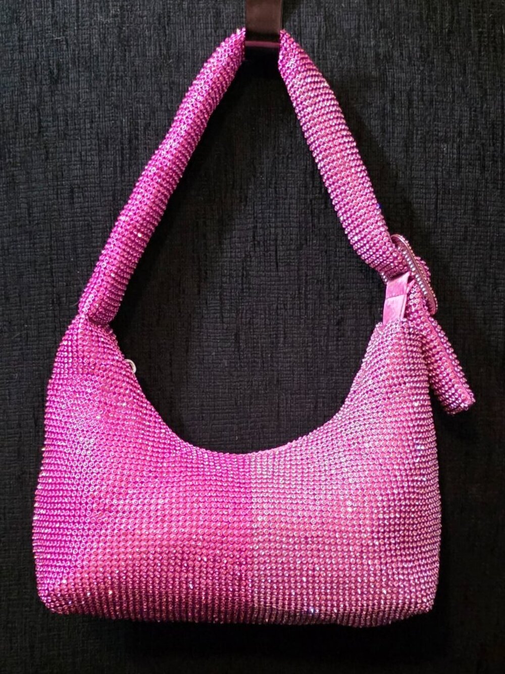 Topshop Fran Pink Two-Tone Diamante Shoulder Bag